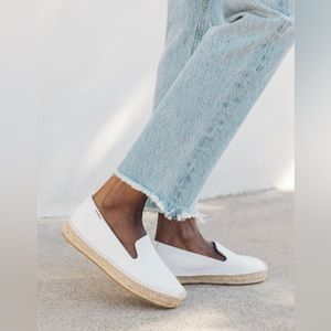 Soludos White “The Seville” Smoking Slipper Platform Shoe Size 6.5